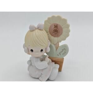 Precious Moments E0008 Enesco Figurine A Growing Love Girl Flower Watering 1987